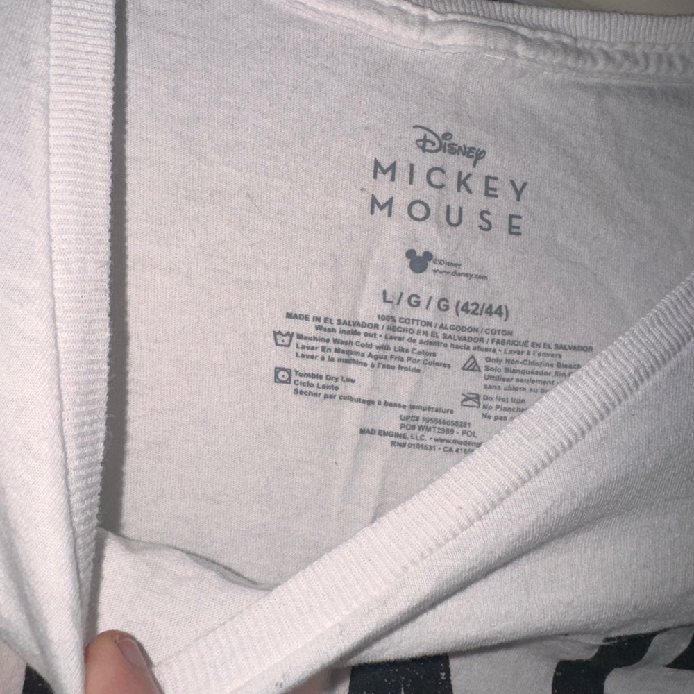 Disney White Mickey Mouse Short Sleeve Tee - Picture 2 of 6